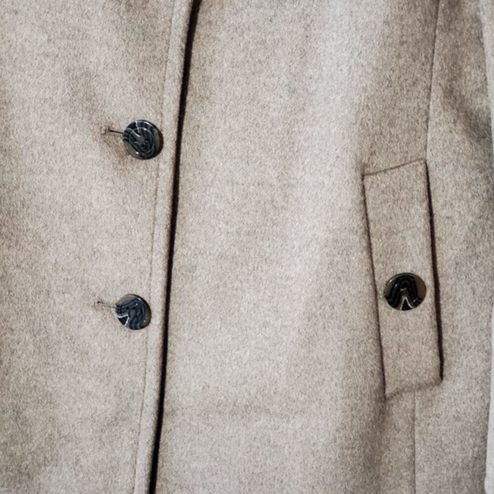 Calvin‎ Klein Womens XL Taupe Wool Blend Cashmere Blend Peacoat Jacket Coat New - Picture 7 of 11